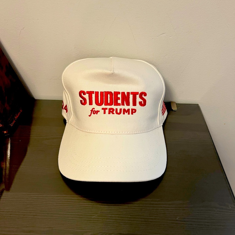 2024 DONALD TRUMP  OFFICIAL STUDENTS FOR TRUMP AUTHENTIC White CAP Made In USA